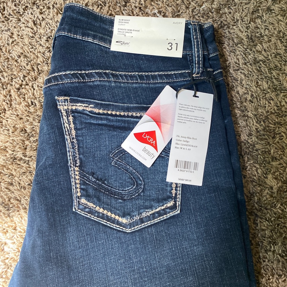 Silver Avery: Slim Boot High Rise Denim